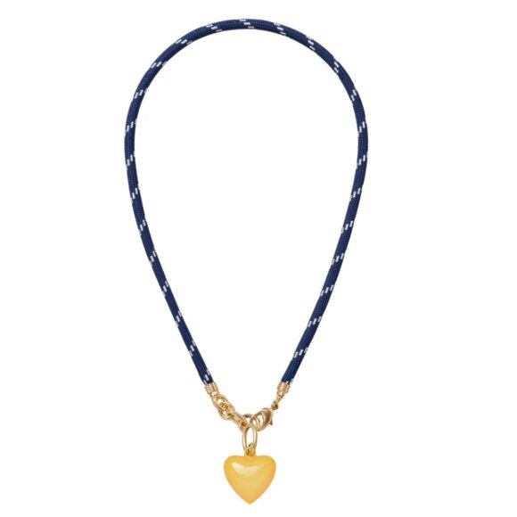 *Set* Roxanne Assoulin The Happy Cord Charm Necklace & Bracelet Blue/Yellow - Picture 4 of 6